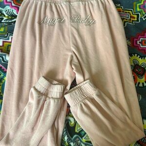 Baby Pink 'Angel Baby' Jogger Sweatpants